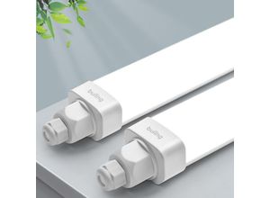 0744790766721 - buling 2er Feuchtraumleuchte Led 115cm 36W 3600LM 4000K LED Wannenleuchte Verknüpfbar Led Werkstattlampe Kellerleuchte Wasserfest IP65 Feuchtraum