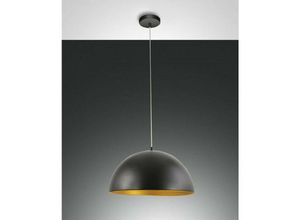 8019282060741 - Fabas Luce Lighting - Fabas Luce Dingle Dome Pendel-Deckenleuchten Schwarz   Goldglas E27