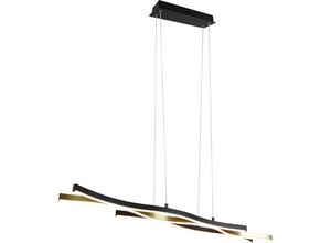 4017807540086 - Lighting - Leuchten led Pendelleuchte Blaze schwarz-messing 107 x 155 cm dimmbar Pendelleuchte