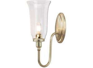 Image of Wandlampe Flurleuchte Lampe led Spiegellampe Glas Messing Treppenhauslampe IP44