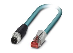 4046356656177 - 1403497 M12   RJ45 Netzwerkkabel Patchkabel CAT 5 CAT 5e SF UTP 050 m Blau mit Rastnasenschutz 1 St