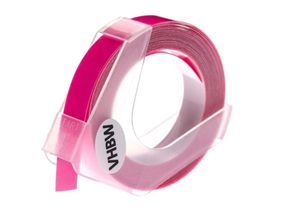 4068201345340 - 1x 3D Prägeband-Schriftband-Kassette kompatibel mit Dymo E-303 E-202E E-505 E-404 Etiketten-Drucker 3m x 9mm Weiß auf Neon-Pink - Vhbw