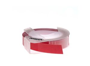 4068201496882 - 1x 3D Prägeband-Schriftband-Kassette kompatibel mit Dymo E-303 E-202E E-505 E-404 Etiketten-Drucker 3m x 9mm Weiß auf Dunkelrosa - Vhbw