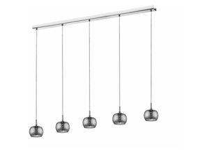 5056013658771 - Impex Lighting - Impex Deni 5-Licht-Chrom-Deckenstangen-Anhänger