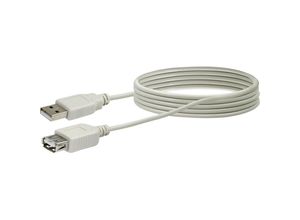 4004005504743 - Usb 20 Verlängerungskabel CK1502 531 grau 2m 1x usb 20 a Stecker   1x usb 20 a Buchse USB-Kabel & Stecker - Schwaiger