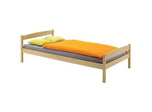 4016787705218 - - Massivholzbett Einzelbett boris 100 x 200 cm buchefarben