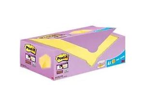 4054596856271 - Post-it Super Sticky Haftnotizen 76 x 127 mm Gelb Packung mit 24 Blöcken à 90 Blatt Value Pack 20+4 GRATIS