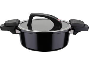 4005643810920 - Dampfgartopf Gourmet Töpfe Gr 4 l + Ø 24 cm + Höhe 100 cm schwarz Weitere Töpfe Dampfkochtopf mit Ventil zum Druckausgleich kein Überdruck Induktion