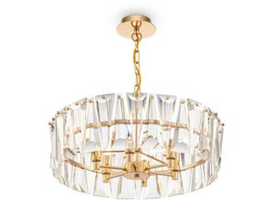 4251110033037 - Maytoni Lighting - Maytoni Puntes Moderne Puntes 6-Licht-Gold-Zylinder-Hängeleuchte