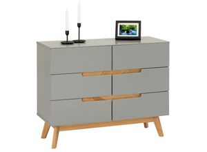 4016787839180 - Sideboard TIBOR mit 6 Schubladen grau