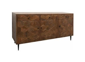 4251213562601 - Massivmoebel24de - Sideboard Mango 160x46x86 braun lackiert stilmöbel 111 - braun