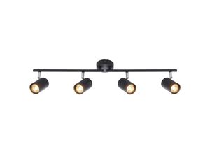 5017588013358 - Saxby Lighting - Saxby Arezzo Deckenstrahlerleiste 4-flammig mattschwarz lackiert