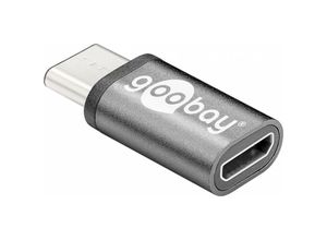 4040849566356 - GOOBAY 56635 - USB C Stecker auf USB 20 micro B Buchse schwarz grau