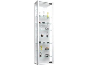 4051814345289 - Ebuy24 - Stano Maxi Vitrinenschrank wandhängend 1 Glastür mit led Licht zum aufhängen weiß