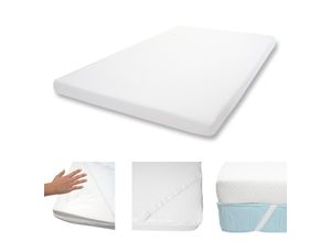 4057651355078 - 10cm Memoryfoam-Matratzentopper MCW-E63 Topper Matratzenauflage Matratzenschoner ~ 140x200cm Viscoschaum