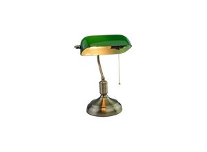 4059157081628 - Etc-shop - Bankerlampe mit Lampenschirm – Retro Tischlampe Schreibtischlampe Bibliotheksleuchte Banker Vintage Lampe im 20er Jahre Dekor