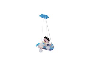 4059157236813 - Etc-shop - Kinder Decken Pendel Leuchte Jungen Flugzeug Holz Flieger Hänge Lampe blau