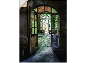 4062144831120 - Wandbild ARTLAND Lost Place - alte Tür Fenster Bilder Gr B H 60 cm x 80 cm Wandaufkleber - Vinyl Fenster & Türen Hochformat 1 St bunt Kunstdrucke als Alubild Leinwandbild Wandaufkleber oder Poster in versch Größen