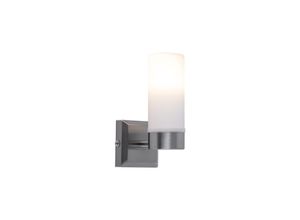 4059157216730 - Wandleuchte Glas IP44 Badezimmerleuchte Opalglas Wandlampe Badezimmer Metall nickel-matt 1x E14 Fassung HxT 185x115 cm