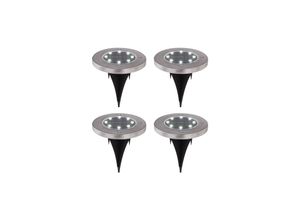 4059157240049 - Etc-shop - 4x led Solar Leuchten Außen Erdspieß Strahler Garten Weg Spot Steck Lampen