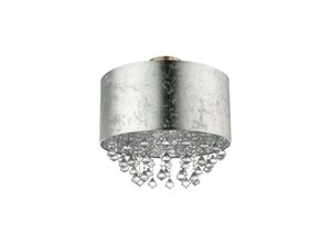 4059157341777 - Etc-shop - Deckenleuchte Kristallbehang Kristallleuchte Esszimmer Deckenlampe Kristalle Blattsilber Metall 1x E27 DxH 30x31 cm