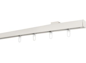 9002777477697 - Gardinenstange GARESA Nora weiß Gardinenstangen L 140cm Ø 20mm 1 läufig Aluminium Vorhanggarnitur einfache Montage an die Decke verlängerbar Kappe L140cm