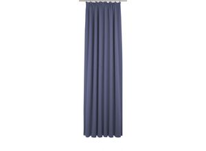 4004567462895 - Vorhang WIRTH Uni Collection Gardinen Gr 395 cm Kräuselband 142 cm blau (royalblau) Kräuselband nach Maß