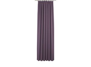 4004567456382 - Vorhang WIRTH Uni Collection Gardinen Gr 365 cm Kräuselband 142 cm lila (aubergine) Kräuselband nach Maß