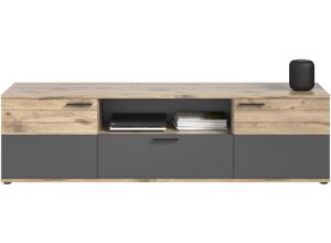 4066432008355 - Lowboard INOSIGN Riga Sideboards Gr B H T 194 cm x 53 cm x 47 cm braun (no x oak nb basalt grau nb) Lowboards Breite 194 cm