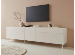 4068222388142 - Lowboard LEGER HOME BY LENA GERCKE Essentials Sideboards Gr B H T 279 cm x 72 cm x 42 cm 4 weiß (warmweiß) Lowboards Breite 279cm MDF lackiert Push-to-open-Funktion