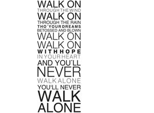 4063129126330 - Wandtattoo WALL-ART You will never walk alone Wandtattoos Gr B H T 70 cm x 181 cm x 01 cm - schwarz Wandtattoos Wandsticker selbstklebend entfernbar