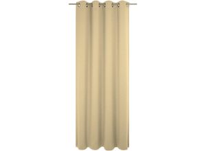 4004567373801 - Vorhang WIRTH Trondheim B Gardinen Gr 405 cm Ösen 132 cm beige Ösen nach Maß