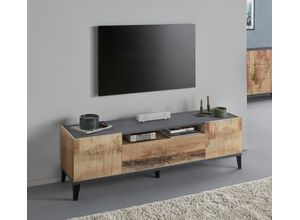 8054117993443 - TV-Board INOSIGN sunrise Sideboards Gr B H T 160 cm x 47 cm x 40 cm 1 schwarz (ahorn pereira schiefer) TV-Lowboards Breite 160 cm