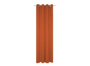 4004567411596 - Vorhang WIRTH Dim out Gardinen Gr 395 cm Ösen 142 cm orange (terra) Ösen nach Maß