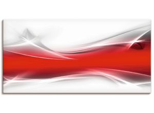 4057738976363 - Wandbild ARTLAND Kreatives Element Bilder Gr B H 150 cm x 75 cm Leinwandbild Gegenstandslos Querformat 1 St rot Bild Leinwandbild Kunstdrucke Bilder als Alubild Leinwandbild Wandaufkleber oder Poster in versch Größen