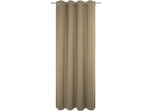 4004567422394 - Vorhang WIRTH Dim out Gardinen Gr 395 cm Ösen 142 cm grau (taupe) Ösen nach Maß