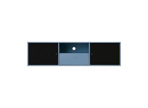 5706953326284 - TV-Board HAMMEL FURNITURE Mistral Fernsehschrank Medienmöbel Hängend Sideboards Gr B H T 1615 cm x 416 cm x 45 cm 1 blau TV-Lowboards Türen mit Akustikstoff Schublade Lowboard B 1615 cm