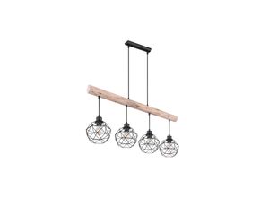 9007371544141 - Hängeleuchte Balken natur Gitter schwarz L 85 cm 9007371544141 - Hängeleuchte Balken natur Gitter schwarz L 85 cm