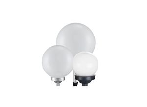 4059157353411 - Etc-shop - led Solarleuchten Steckleuchten Gartendeko Außenleuchten Kugel rund weiß mit Erdspieß IP44 Akku Kunststoff weiß silber led 3er Set