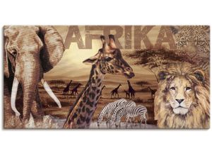 4055327158688 - Wandbild ARTLAND Afrika Bilder Gr B H 150 cm x 75 cm Leinwandbild Wildtiere 1 St braun Bild Poster Bilder als Alubild Leinwandbild Wandaufkleber oder in versch Größen