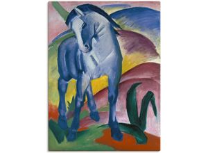 4058661196484 - Wandbild ARTLAND Blaues Pferd I 1911 Bilder Gr B H 90 cm x 120 cm Leinwandbild Haustiere 1 St bunt Bild Poster Bilder als Alubild Leinwandbild Wandaufkleber oder in versch Größen