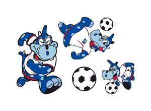 4063129103607 - Wandtattoo WALL-ART Fußball HSV Maskottchen Set Wandtattoos Gr B H T 140 cm x 91 cm x 01 cm - bunt (mehrfarbig) Wandtattoos Wandsticker selbstklebend entfernbar