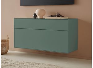 4068222388036 - Lowboard LEGER HOME BY LENA GERCKE Essentials Sideboards Gr B H T 112 cm x 56 cm x 42 cm 2 grün (moosgrün) Lowboards Breite 112 cm MDF lackiert Push-to-open-Funktion