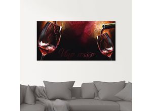 4055327015950 - Glasbild ARTLAND Wein - Rotwein Bilder Gr B H 100 cm x 50 cm Glasbild Getränke 1 St rot Glasbilder in verschiedenen Größen