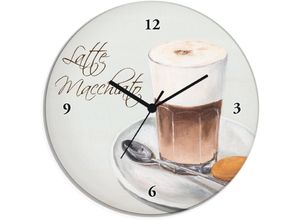 Image of Wanduhr ARTLAND "Latte Macchiato" Wanduhren Gr. T: 1,8 cm, Funkuhr, weiß Wanduhren wahlweise mit Quarz- oder Funkuhrwerk, lautlos ohne Tickgeräusche
