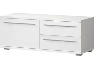 4029686684386 - TV-Board PLACES OF STYLE Piano Sideboards Gr B H T 120 cm x 462 cm x 452 cm Breite 120 cm 2 weiß (weiß 70 hochglanz) TV-Lowboards UV lackiert mit Soft-Close-Funktion