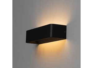 3611839018288 - Kosilum - Schwarze LED-Wandleuchte mit matter Oberfläche 37cm - Quadra