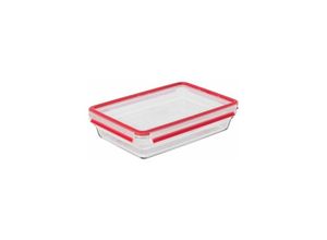 4009049540122 - Frischhaltedose Clip & Close Glas Lebensmittelaufbewahrungsbehälter Gr B H L 228 cm x 8 cm x 328 cm rot Frischhaltedosen 3L stapelbar gefrier- backofen- mikrowellen- und spülmaschinenfest