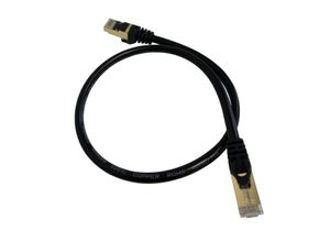 4060873268897 - Vago-tools - 1m Patchkabel Netzwerkkabel CAT7 rund Internet schwarz Patch Kabel