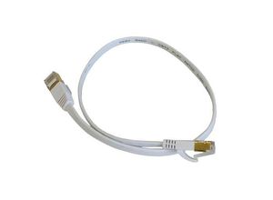 4060873269948 - Vago-tools - 1m CAT7 Patchkabel Netzwerkkabel flach weiß Internet Kabel Patch